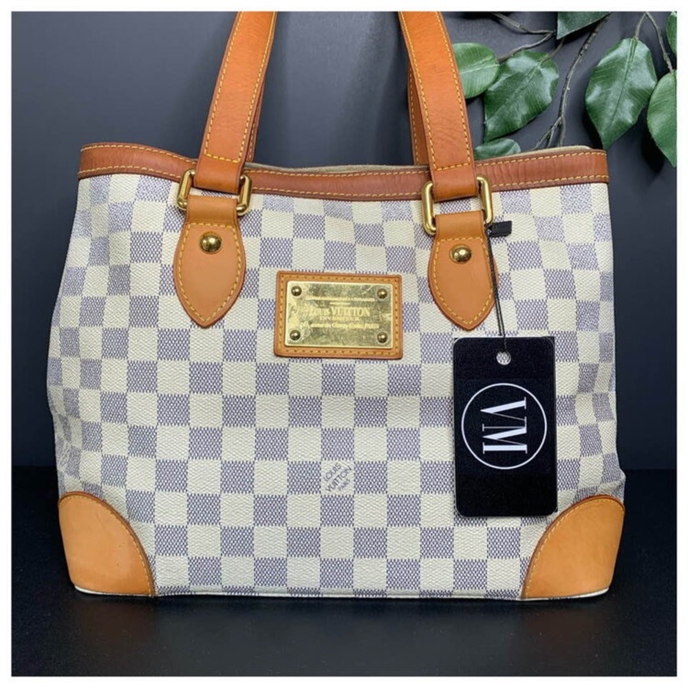 LOUIS VUITTON • DAMIER AZUR HAMPSTEAD PM BAG - Picture 4 of 13